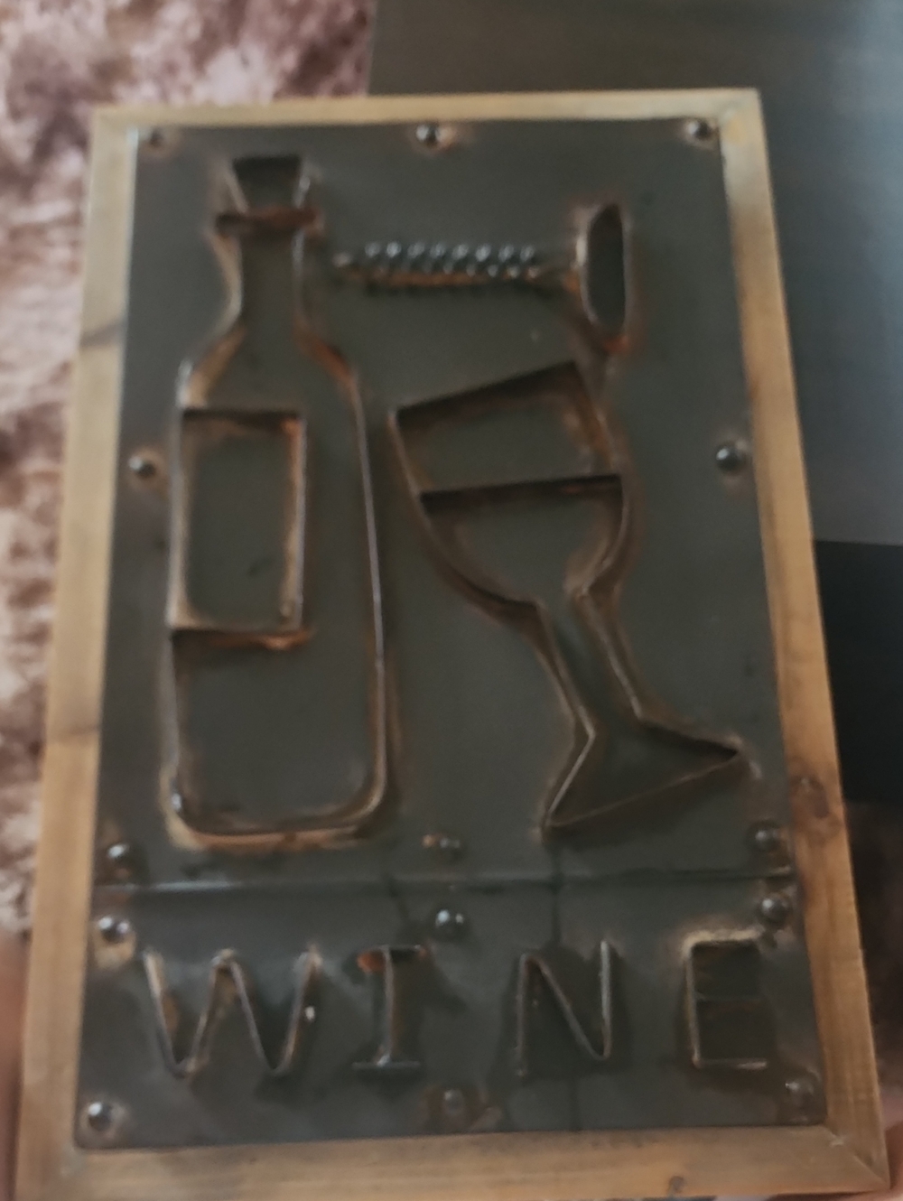 Wine Wall Art Metal Plaque